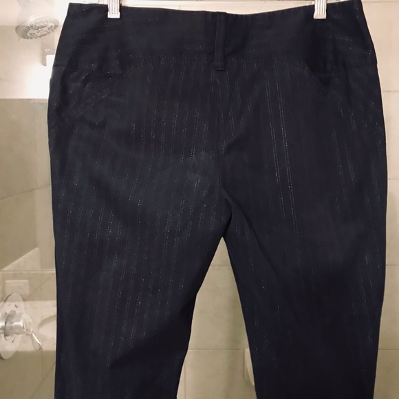 BILL TORNADE Paris Black w/ Silver Metallic Pinstriped High Waisted Side Zipper - Picture 10 of 16